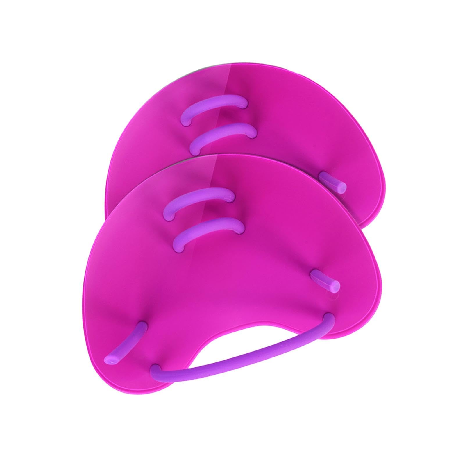 kowaku Swimming Hand Paddles, Swim Training Hand Paddles Gloves with Adjustable Strap, Swim Paddles for Adult Kids, Pink