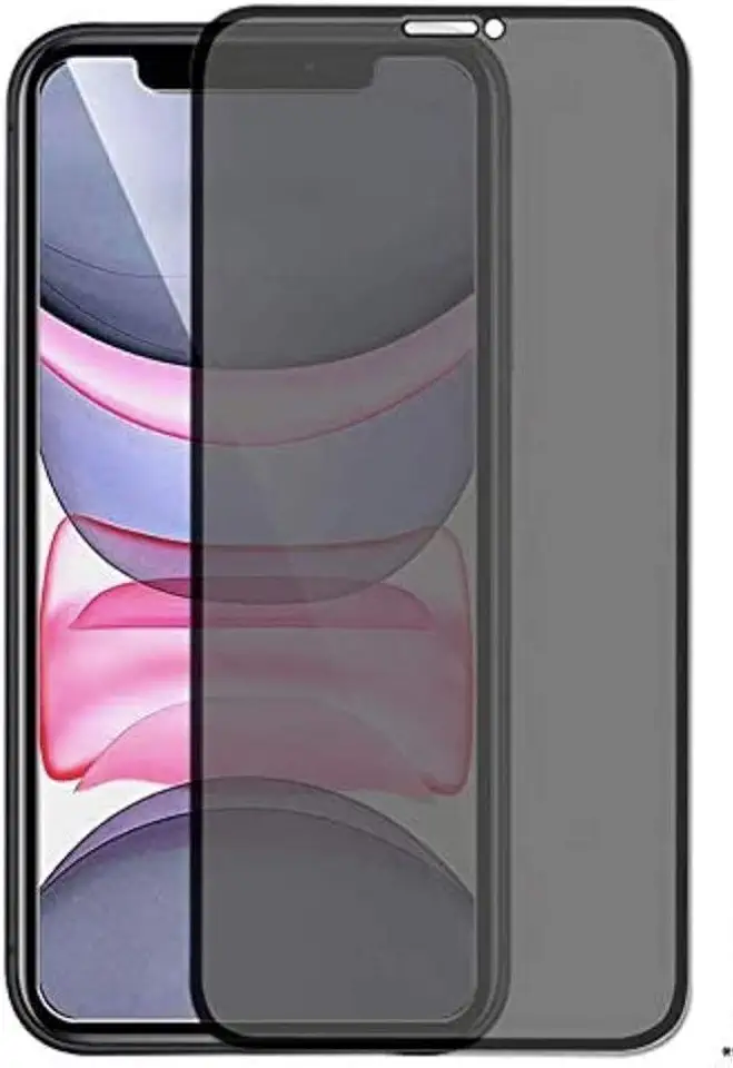Película 3D Vidro Anti Espião Privacidade iPhone 11 + Kit Aplicação