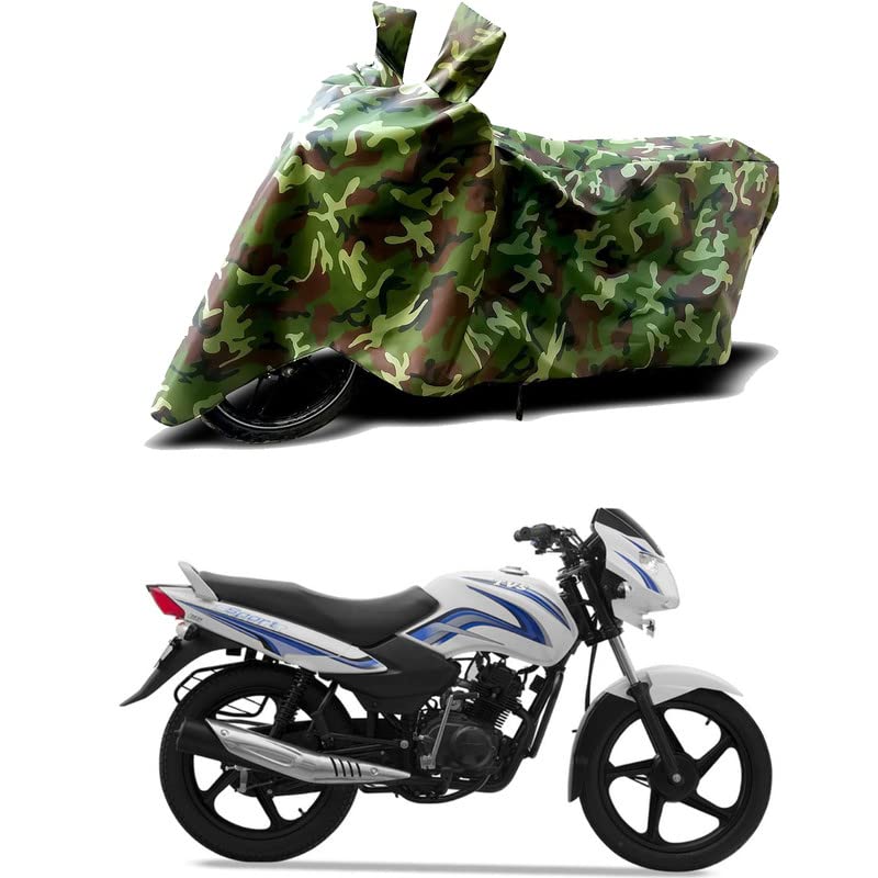 Image of 100% Water Resistant Full Bike Scooty Two Wheeler Body Cover Compatible for TVS Sport /UV-Rays /Heat Protection /Birds Dropping /Scratchproof /Dust Proof /Waterproof /All Varients[Green MJ]