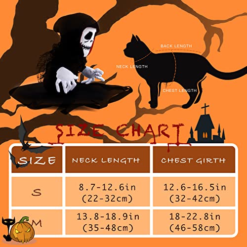 Ghost Dog Costume Halloween Pet Cat Ghost Saddle Costume, Adjustable Halloween Grim Reaper Rider Style Dog Carrying Costume, Ghost Rider Pet Costume For Small Medium Dogs Cats (Medium) #TOP4