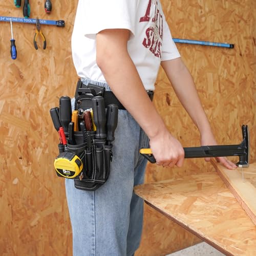 Image of MELOTOUGH Pocket Tool Belt Pouch-Small Tool Pouch with Quick Release Belt Clip,Clip on Larger Pockets & Loop, Clip on-Tool Holder Accessory