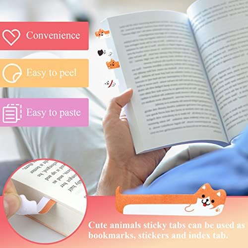 Sticky Notes, 270 Pcs Self-Stick Notes Set, Cute Animals Shaped Sticky Post Notes with 120 Pcs Index Tabs, Cartoon Sticky Notes for Home Office School Student Uses60 * 50 cm