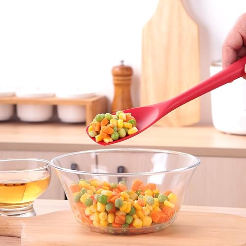 Miniatura 7 de Espátulas de silicona para cocinar palas antiadherentes para pizza, carne de vaca, raspador de huevos, resistentes al calor, herramientas de cocina