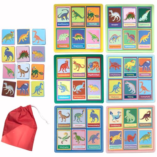 Dinosaur Bingo para niños 5+, juego educativo miniatura 3