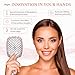 Janeke Superbrush Detangling Brush for Soft Smoothing Hair Brushing with Anti-Static Bristles - Vented Wet Hair Brush for Blow Drying Use - Perfect for Curly, Thick, Wavy, Fine Hair Types (Pink)