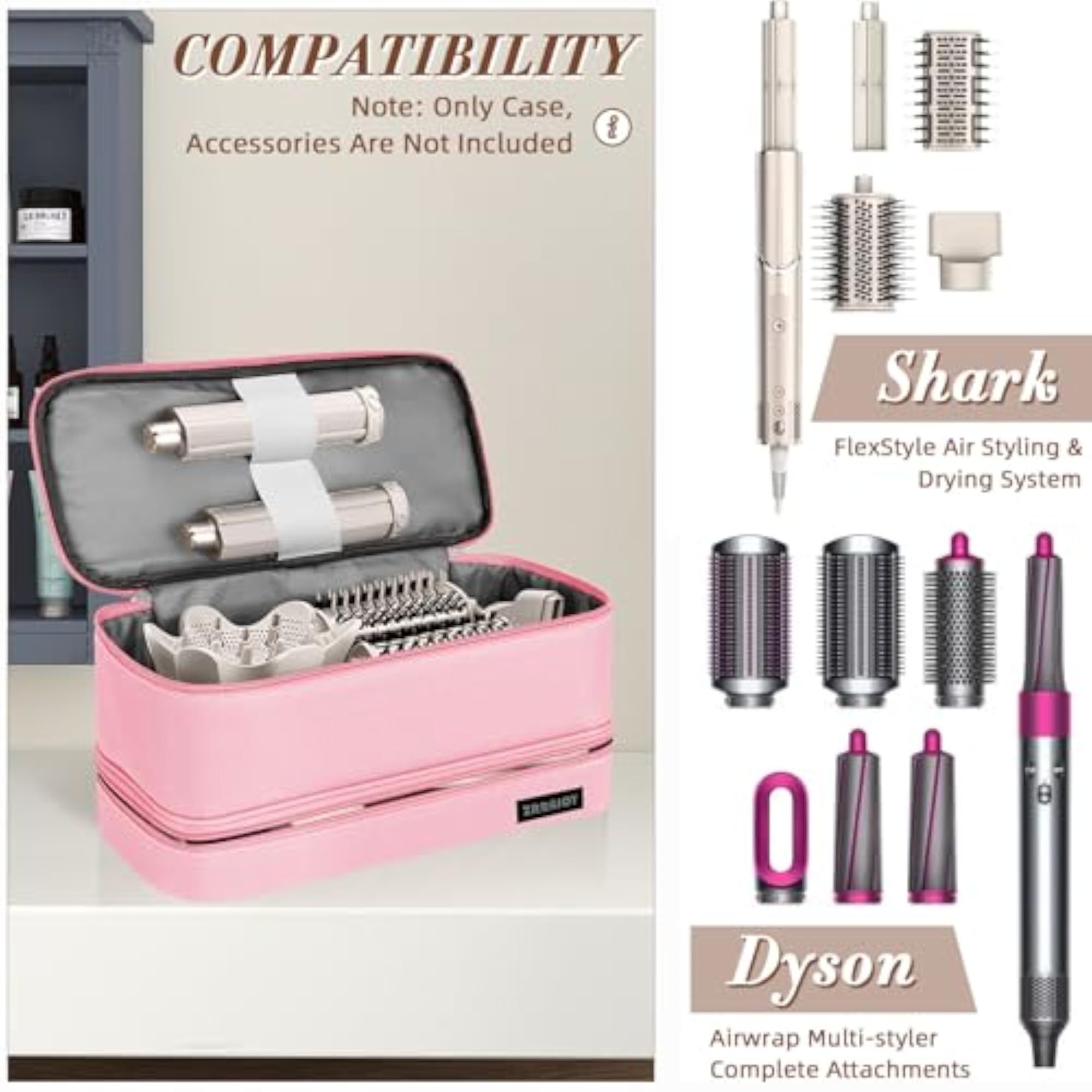 Double Layer Storage Case for Shark Flexstyle, Travel Carrying Organizer