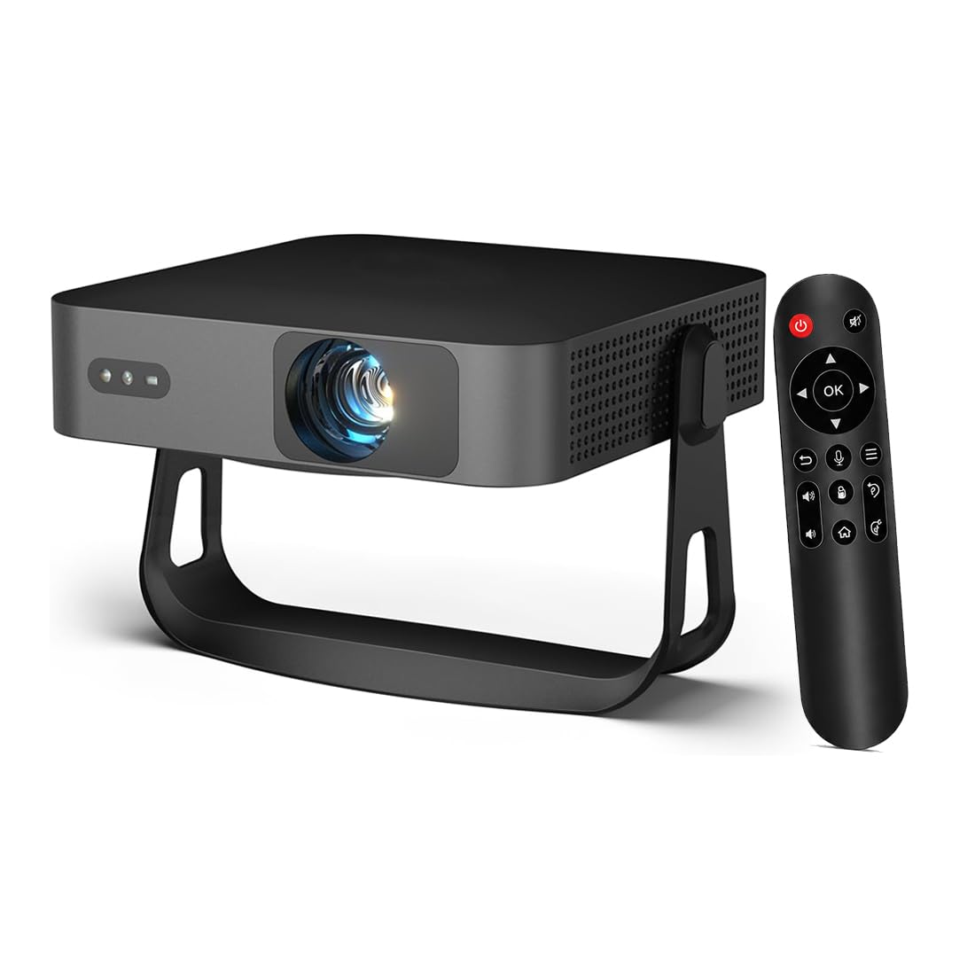 technoview ultra-thin, 4k smart projector, native 1080p, support all ott apps (netflix, prime, jio hotstar), android, electronic keystone, wifi/bt, hdmi, cast, 150” screen
