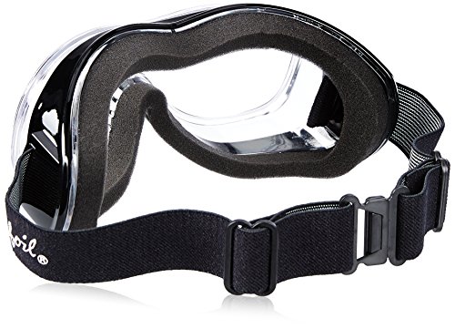 Pacific Coast Airfoil Padded \'Fit Over Glasses\' Riding Goggles (Black Frame/Clear Lens) - Thumbnail 4
