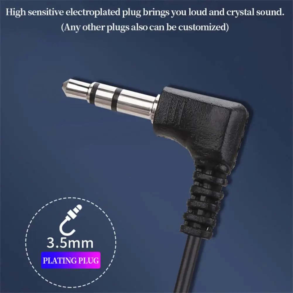 Cuffie mono a doppio canale a forma di G, jack 3,5 mm, 1 metro, per PC, Skype, VoIP