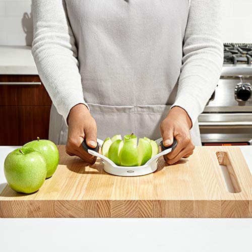 OXO Good Grips Apple Slicer, Corer & Cutter | Stainless Steel Blades Slices, Core and Divide In One Push, Non-Slip Grips, Uniform Apple Wedges, Dishwasher Safe - image 2