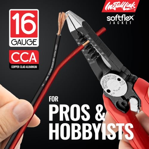 Image of Install Link 16 AWG Gauge Speaker Wire (250 Feet) Car or Home Theater (CCA) | 16 /2 Speaker Cable, 2-Conductor, Frosted Red /Black, Easy Strip, Polarity ID, for Car Audio & Home Stereo