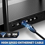 Ultra Clarity Cables Cat 6 Ethernet Cable 100 ft, Outdoor&Indoor 10Gbps Ethernet Cable, High Speed Cat6 Cable RJ45 LAN Internet Cable for Computer, Router, Modem, PS4/5, Xbox, Gaming - Black - Image 2