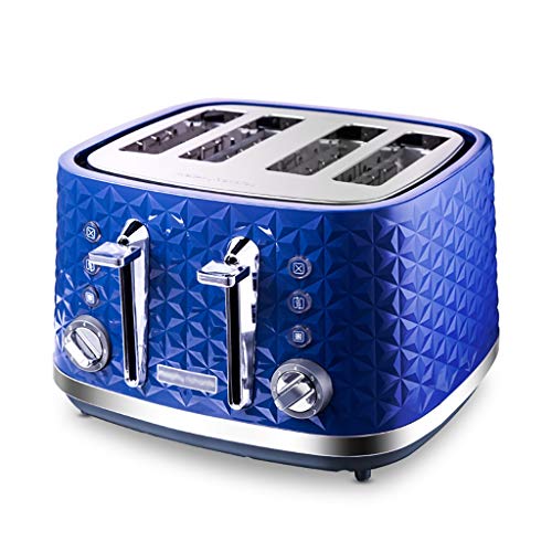 4 Scheiben-Toaster, 1.4" Extra Wide Slots Toaster mit Aufwärm-, Auftau-, Funktion abbrechen, 7 Bread Shade-Einstellungen, for Brot, Englisch Muffins, Bagels, Blau