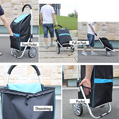 2,3 Kg Leichter, Strapazierfähiger Einkaufstrolley Aus Oxford-Stoff, Zusammenklappbar, Tragbarer Einkaufswagen Aus… – Bild 8