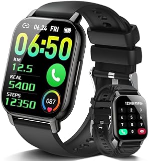 Smart Watch for Men Women, Fitness Tracker 1.85" Touch Screen Fitness Watch with Heart Rate Sleep Monitor, IP68 Waterproof, 100+Sports, Answer/Make Calls, Pedometer Activity Trackers for iOS Android