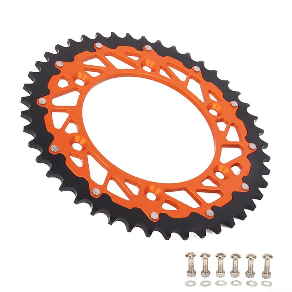 Piñón de aleación de aluminio de acero, 42/45/48/50/52T, para moto de cross EXC MXC SX (42T)