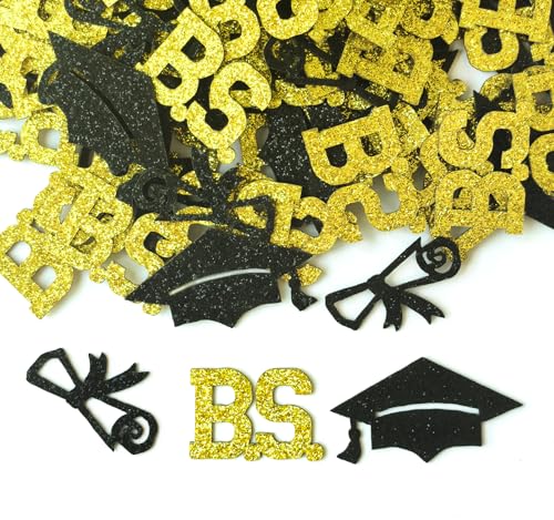 B.S. Graduation Confetti, Congrats Grad, Bachelor of Science Graduate Photo Props, 2026 College Universary Graduate Party Decorations Supplies, 200PC