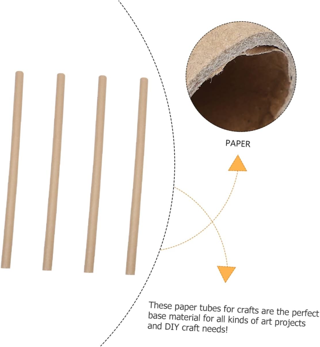 4pcs Blank Cardboard Paper Tube for Diy Crafts Poster Storage and Art Projects Versatile Diameter Craft for Creative Expression and Classroom Activities