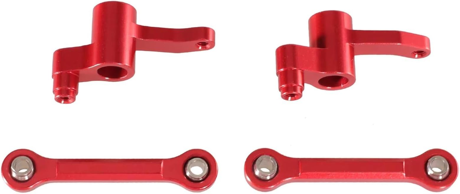 Rc Car Connecting Rod For SCY 18101 18102 1/18 Metal Steering Group Steering Rod Remote Control Car Tracked Vehicles Parts And Accessories Upgrades Replacement Use(Red)