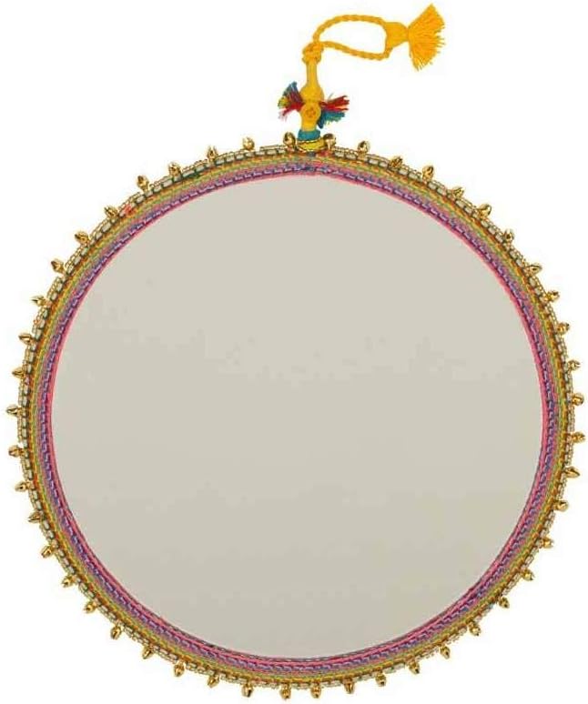 ZEN ETHIC – Round Mirror Gungroo 30 cm Cotton, one colour, TU
