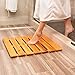 Villa Acacia Wooden Bath Mats -23 x 23 Inch Acacia Wood Indoor or Outdoor Shower Mats - Slated Platform Wood Shower Mat for Floor﻿