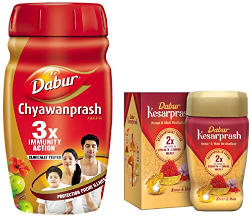 Image of Dabur Chyawanprash - 950g & Dabur Kesarprash 450g