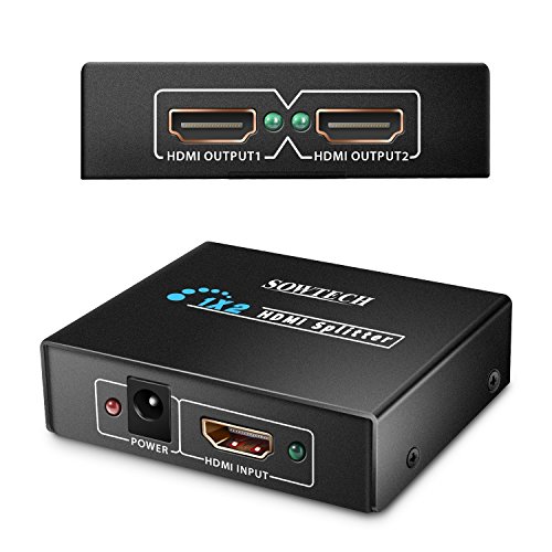 Splitter HDMI 3D, SOWTECH(TM) 1x2 HDMI 1080p