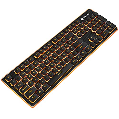 104�L�[�L���L�[�{�[�h�p��z��I�����WLED�o�b�N���C�g���O���\���E���h�L�[�L���b�v�f�U�C���^�C�v���C�^�[�����g���L�[�{�[�h(�u���b�N*�I�����W)