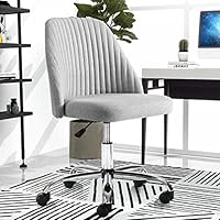 SMUG Home Office Desk Chair, Office Chairs Desk Chair Rolling Task Chair Computer Chair Adjustable with Wheels Armless for Bedroom, Vanity Chair for Makeup Room, Living Room