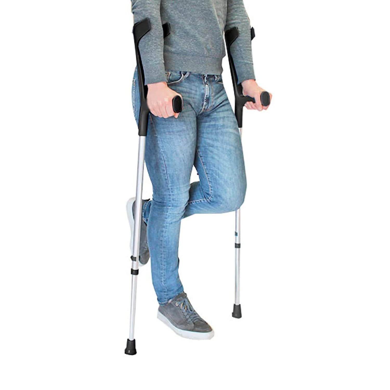 Ergonomiczne kule na przedramiona, wygodny uchwyt i odporne na zużycie, składane kule dla dorosłych, kule do chodzenia, regulowana wysokość, pomoc w poruszaniu się dla osób starszych, seniorów i osób
