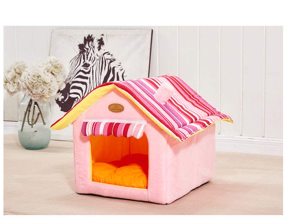 Lit pour animal domestique chaud et moelleux, tapis rose XL toutes saisons