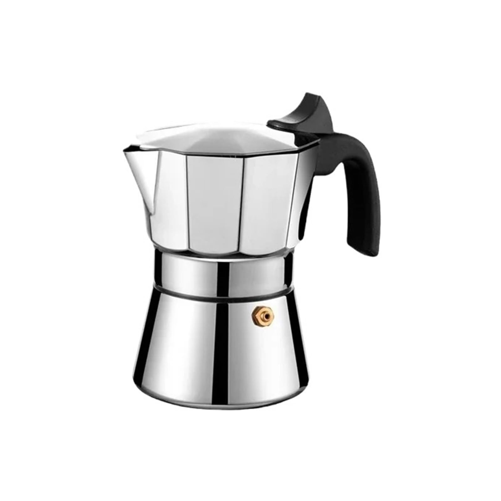 Cafetera octogonal de acero inoxidable 150/300ML, cafetera Espresso casera, accesorios elaboración manual(3 cups 150ML)