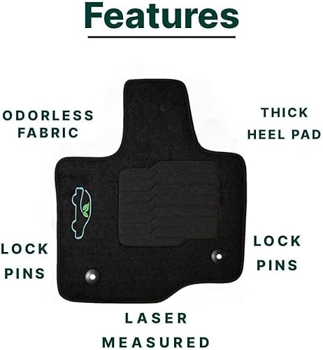 Miniatura 2 de ecoMats Alfombrillas de alfombra personalizadas para Ford F150 de 2015 a 2021 con almohadilla antideslizante para el talón y cerraduras de