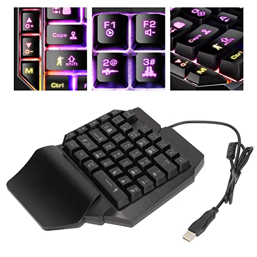 Teclado Gamer One Handed USB Cableado Para PC miniatura 6