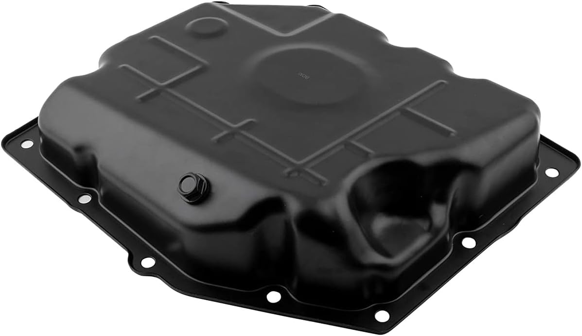 Transmission Oil Pan with Drain Plug Compatible with 42RLE Transmission For Jeep Liberty Wrangler, For Chrysler 300, For Ram 1500 Dakota, For Dodge Challenger Charger Dakota Durango Magnum