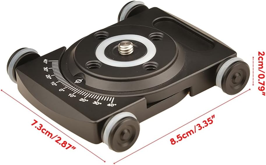 4 Wheeled Tabletop Dolly Manual Skater with 360° Panorama for Mirrorless Camera