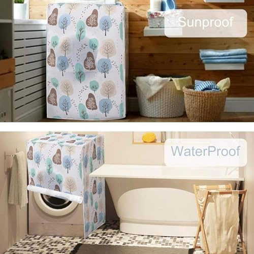 Image of Waterproof Washing Machine Cover,Washing Machine Front Load Cover for 7kg to 9kg,63Cm x62Cm x85Cm,Suitable for IFB / LG / Samsung / Whirlpool /Bosch / Haier / Siemens