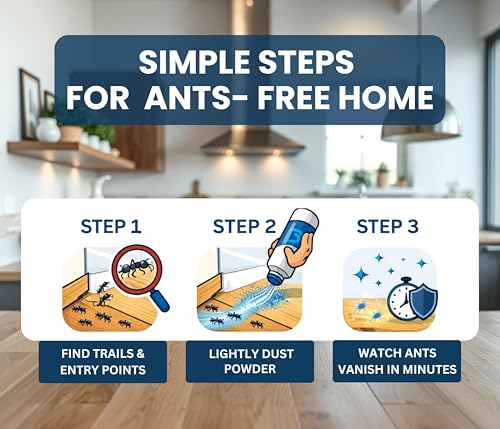 Image of Amish Ant Repellent Powder for Home & Kitchen Use | Odorless and Highly Effective Natural Ant Control Solution for Indoors & Outdoors - Pack of 4