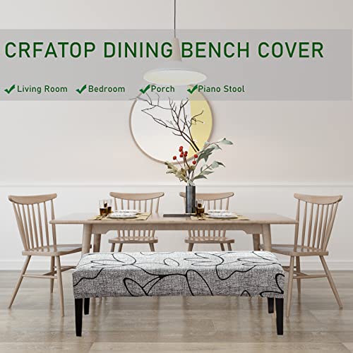 Crfatop Printed Dining Bench Cover Printed Bench Seat Cushion Slipcovers Stretch Upholstered Bench Slipcover Removable Washable Dining Chair Slipcovers For Bedroom Living Room,B06 #TOP4