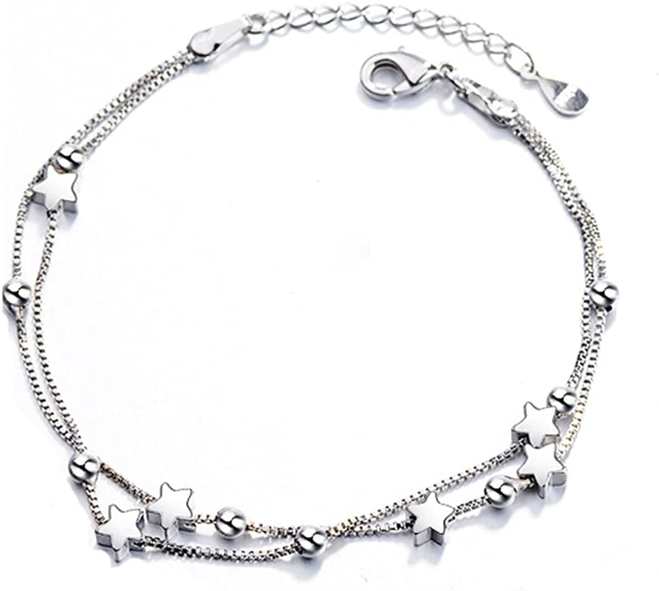 925 Sterling Silver Bracelets for Women Teens, Love Heart Charm Chain Bracelet Bangle Fashion Jewelry Gifts