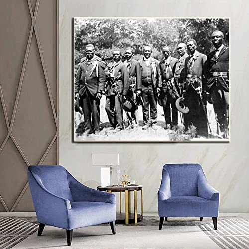 Black And White Wall Art African American Wall Art French Colonial Army Posters Canvas Art Poster Wall Art Picture Print Modern Family Bedroom Decor 24X32Inch(60X80Cm) Frame-Style #TOP3