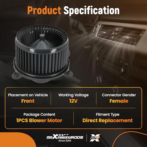 Image of maXpeedingrods AC Heater Blower Motor with Fan 700349 Fits for Mitsubishi Outlander 2014-2019 Outlander Phev /Eclipse Cross /Outlander Sport 2018-2019# BM10052C 7802A326 PM4988 MI3126108