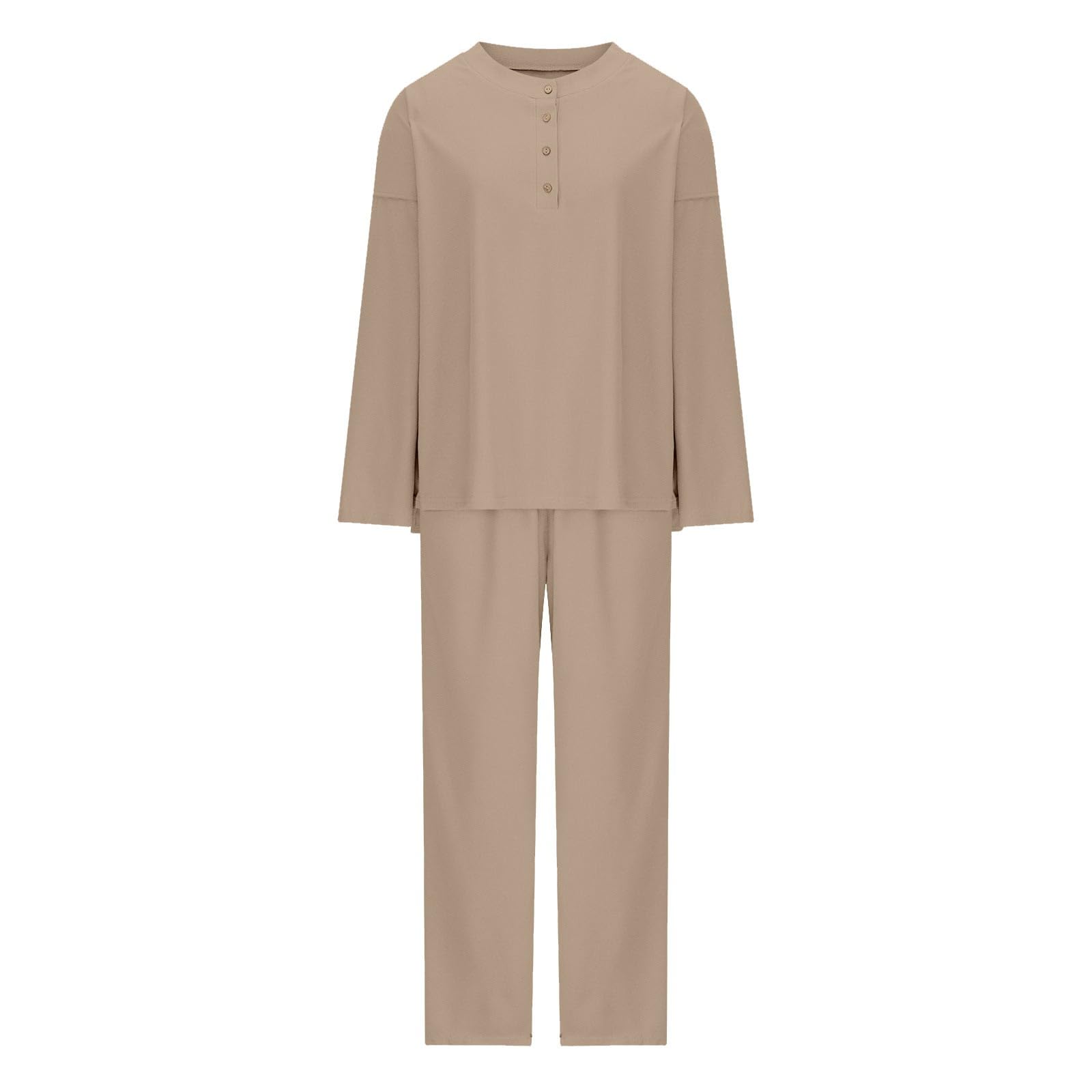 Tuta da donna in lino, due pezzi, per il tempo libero, moderna, in cotone, estiva, leggera, elegante, in mussola e pantaloni lunghi, stile Y2K