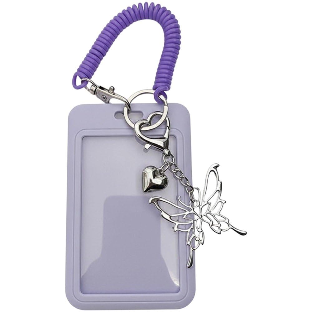 Luxylei Photocard Holder Kawaii Idol Photocard Sleeves Keychain Id Cards Display Organizer for Bus and Student Card, Photo Holder