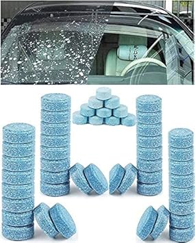 RAJOO Household Glass Cleaner and Washer Strong Cleaning Concentrate Car Mirror Cleaner Effervescent Tablet 5 pcs