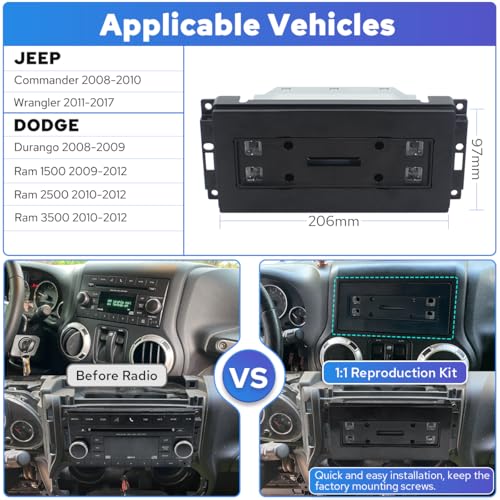 Radio para auto Joying 11.6 pulgadas para Jeep y Dodge miniatura 6