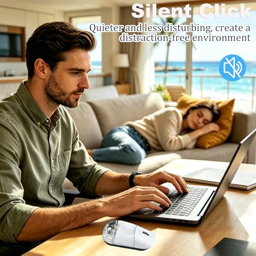 Souris sans fil Quicksand 2,4 G blanche idéale pour le télétravail