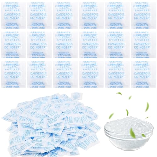 BORISCA 250 Bolsas de Silica Gel Bolsitas, 1g Gel de Sílice Antihumedad para Absorber Humedad Aparatos Electrónicos Sílice Bolsitas Antihumedad para Deshumidificar Ropa Alimentos Muebles Armario