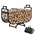 suchown 30 Inch Firewood Rack with Log Carrier Bag, Outdoor Indoor Fire Wood Rack Holder with handles, Metal Heavy Duty Log Holder Storage for Fireplace Patio Deck