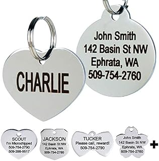 GoTags Stainless Steel Pet ID Tags, Personalized Dog Tags and Cat Tags, up